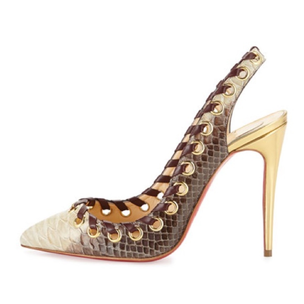Christian Louboutins slingback pumps